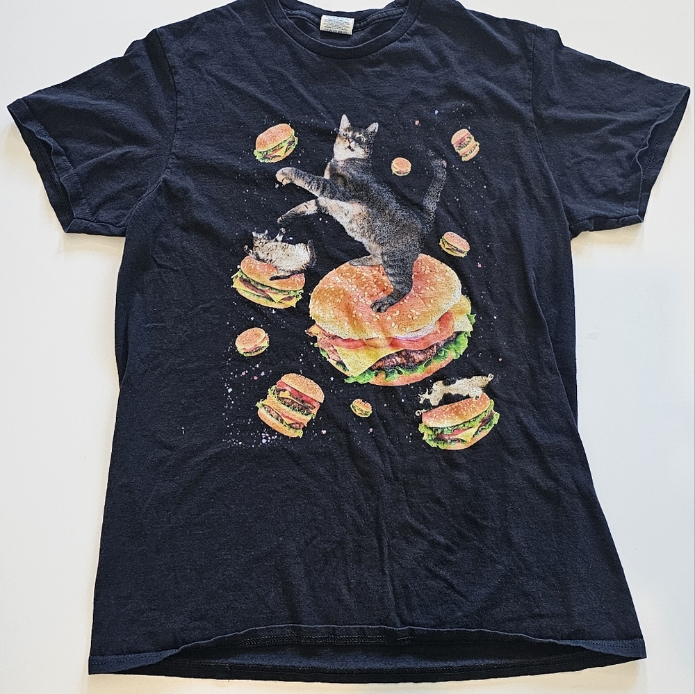 Mens Cat Burger short sleeved graphic t-shirt